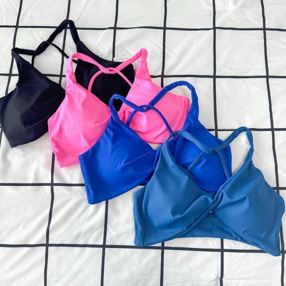 NWT "Jetset Drip Collection" Twisted Front Sports Bra Bundle Size M